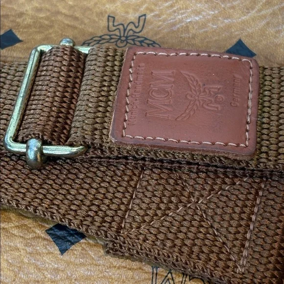 MCM Cognac Visetos Vintage Travel Top Handle Detachable Strap Duffle Bag 21” L - Picture 12 of 17